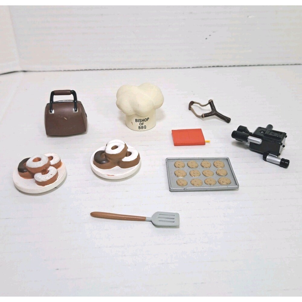The Simpsons World Of Springfield Accessories Lot WOS Vintage Action Figure 9 Pc